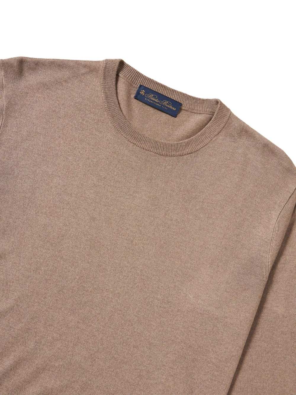 Brooks Brothers Fijngebreide trui - Bruin
