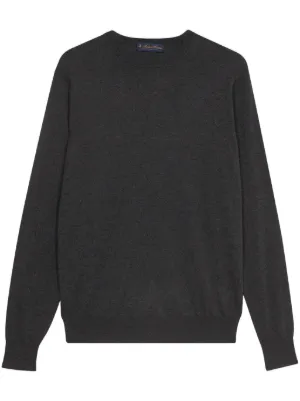Pull Brooks Brothers 100% Laine Mérinos Extra Fine - Bicolore Marron - Taille L Homme