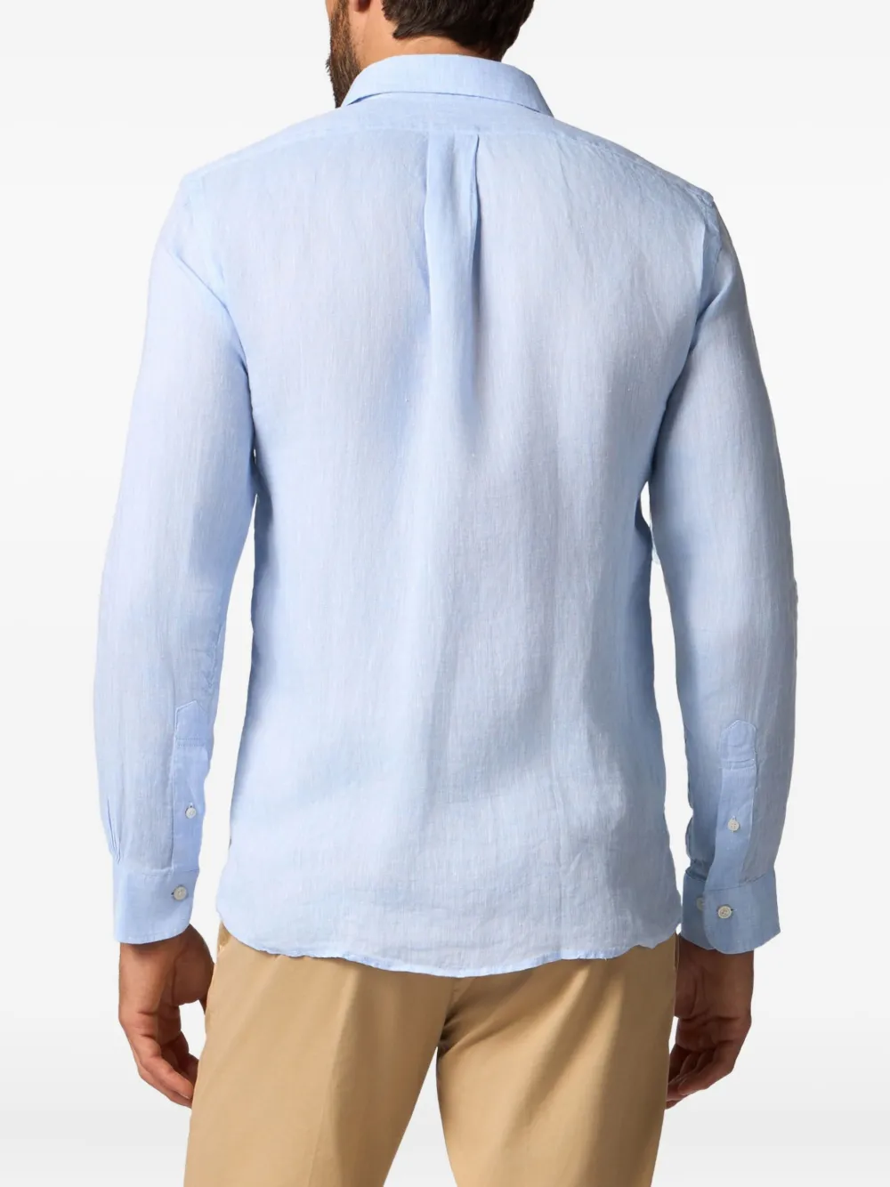 Brooks Brothers Linnen overhemd Blauw