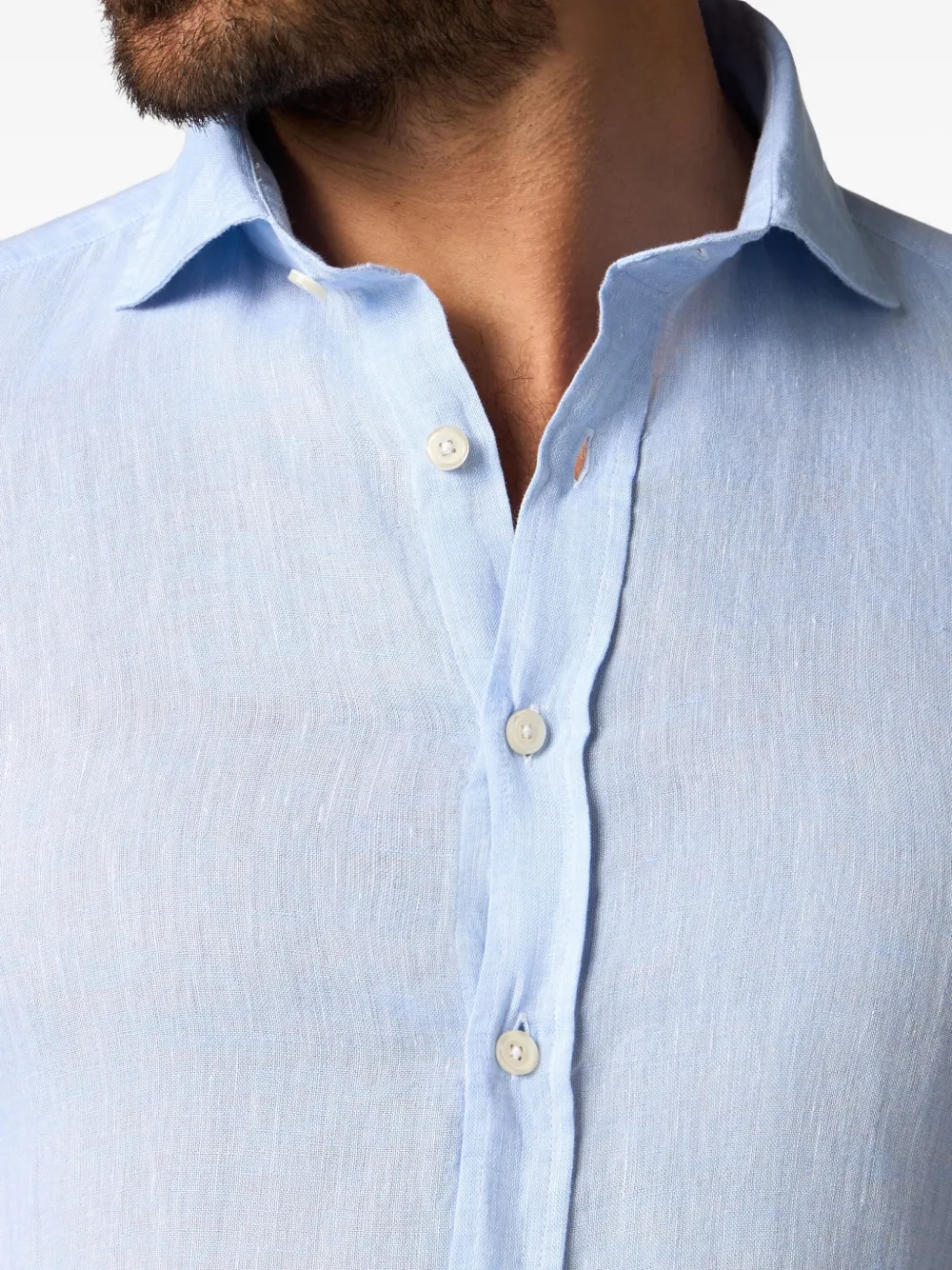 Brooks Brothers Linnen overhemd Blauw