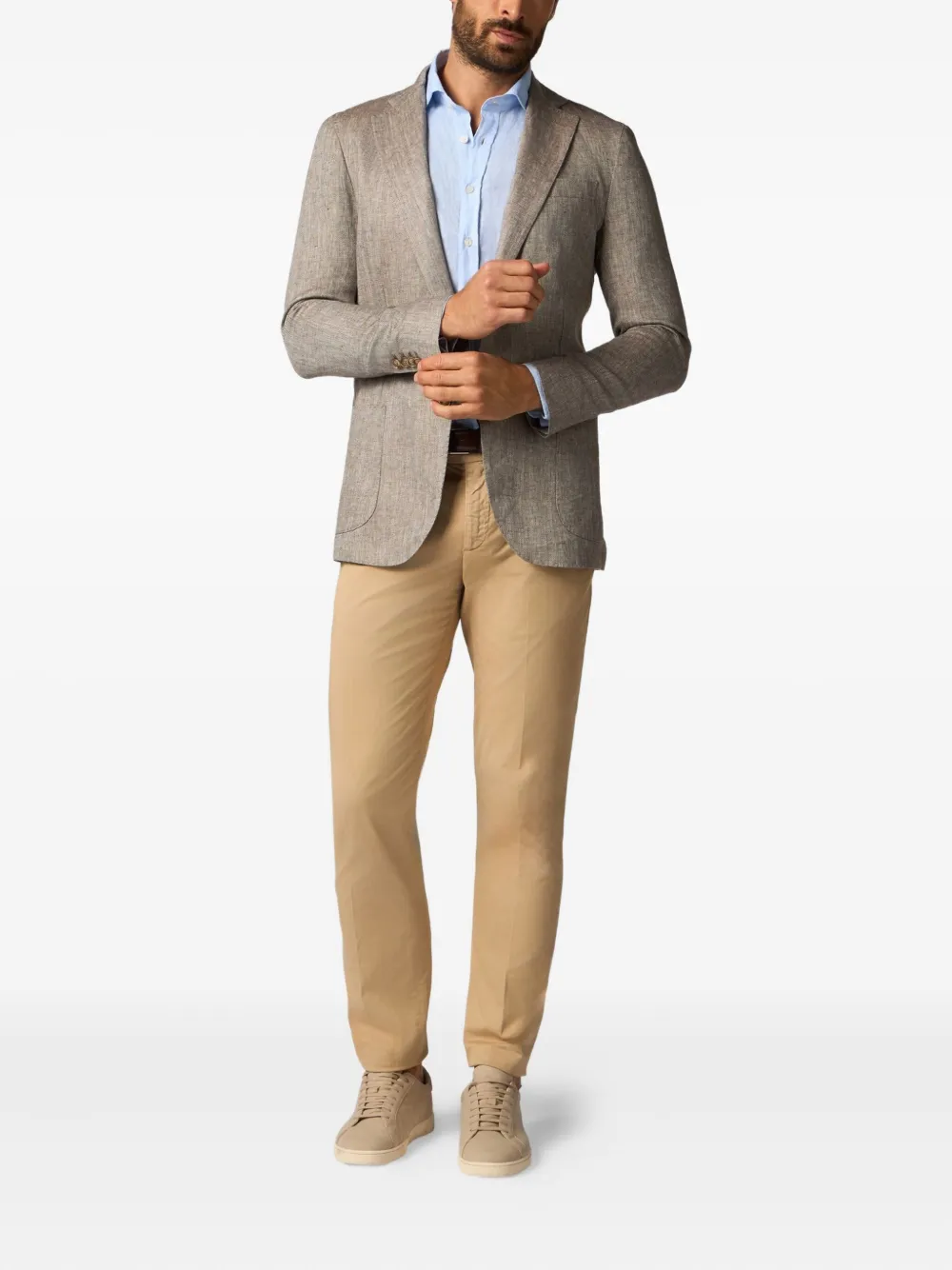 Brooks Brothers Linnen overhemd Blauw