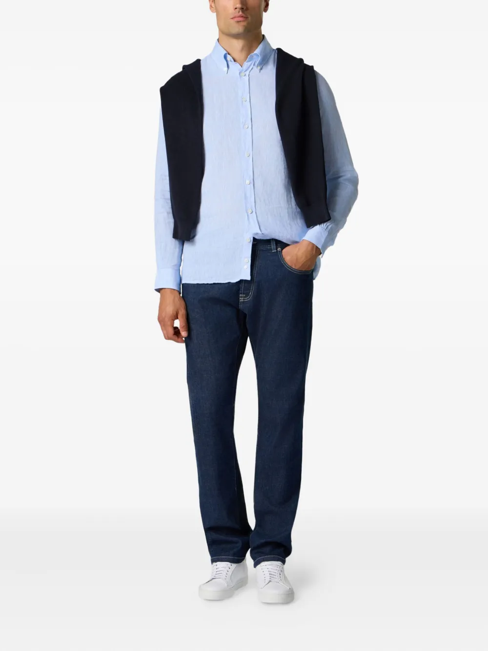 Brooks Brothers Linnen overhemd Blauw