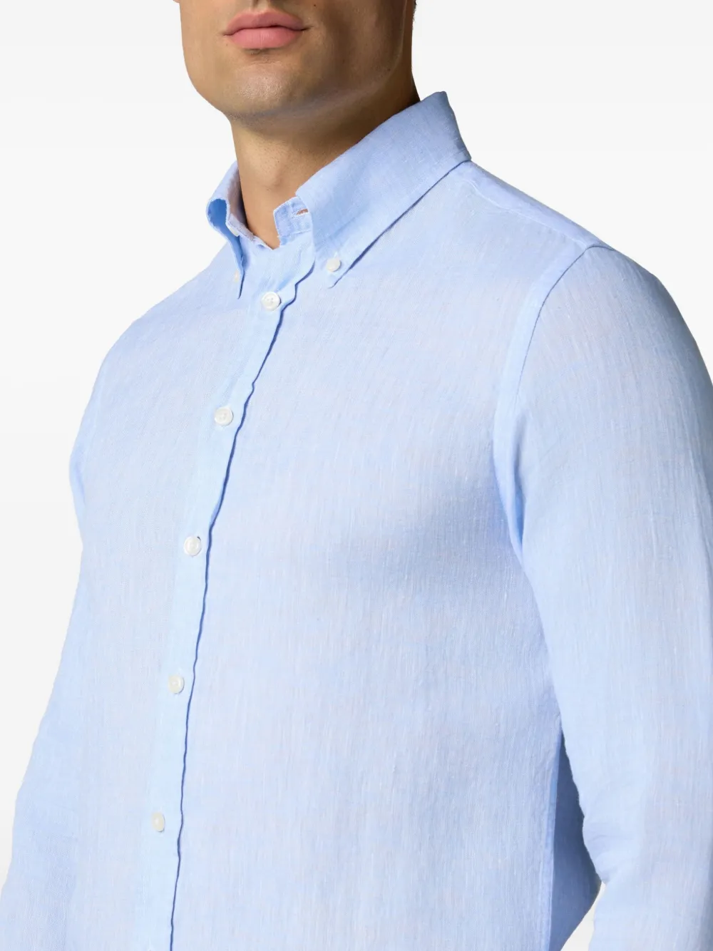 Brooks Brothers Linnen overhemd Blauw