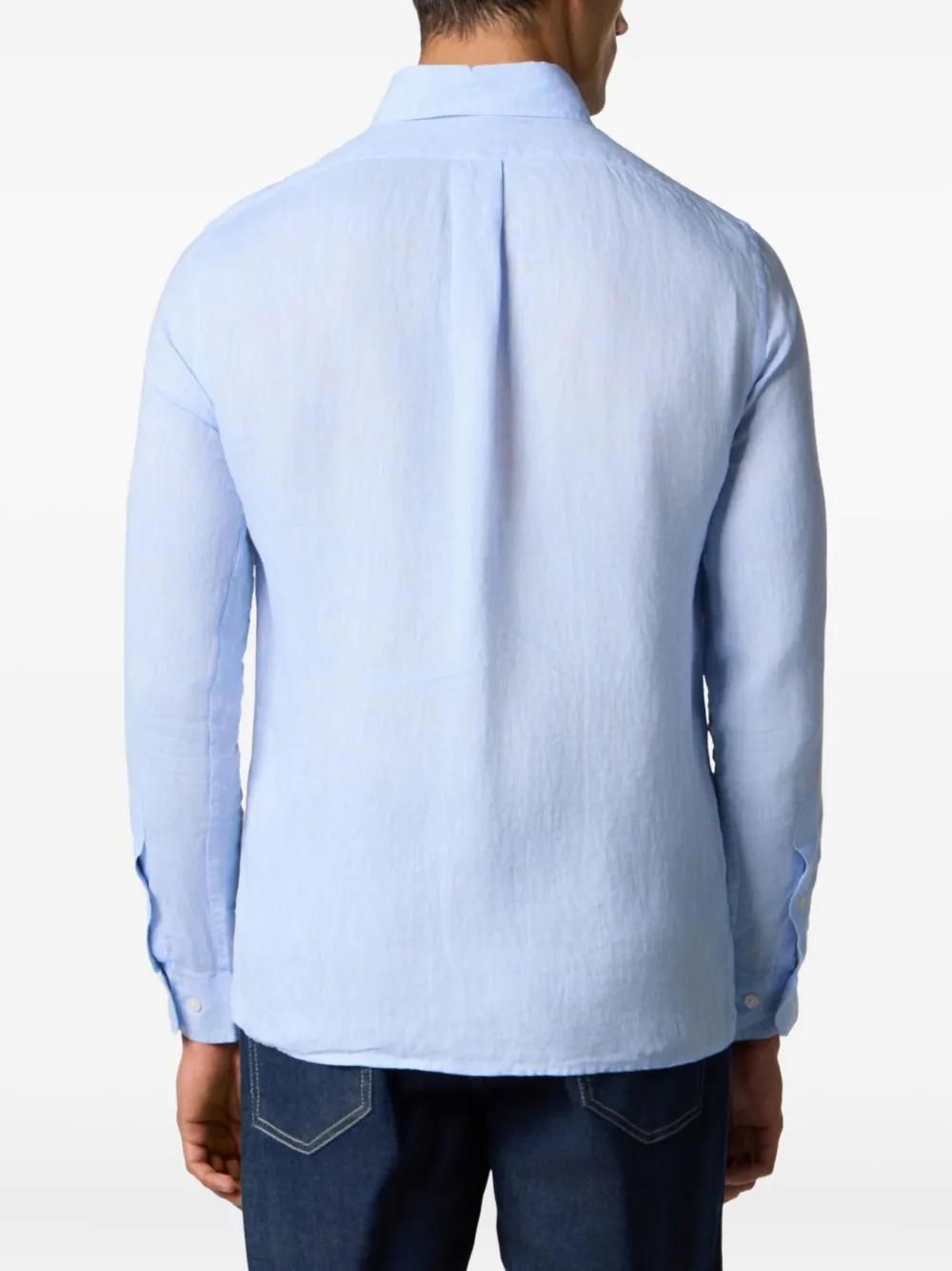 Brooks Brothers Linnen overhemd Blauw