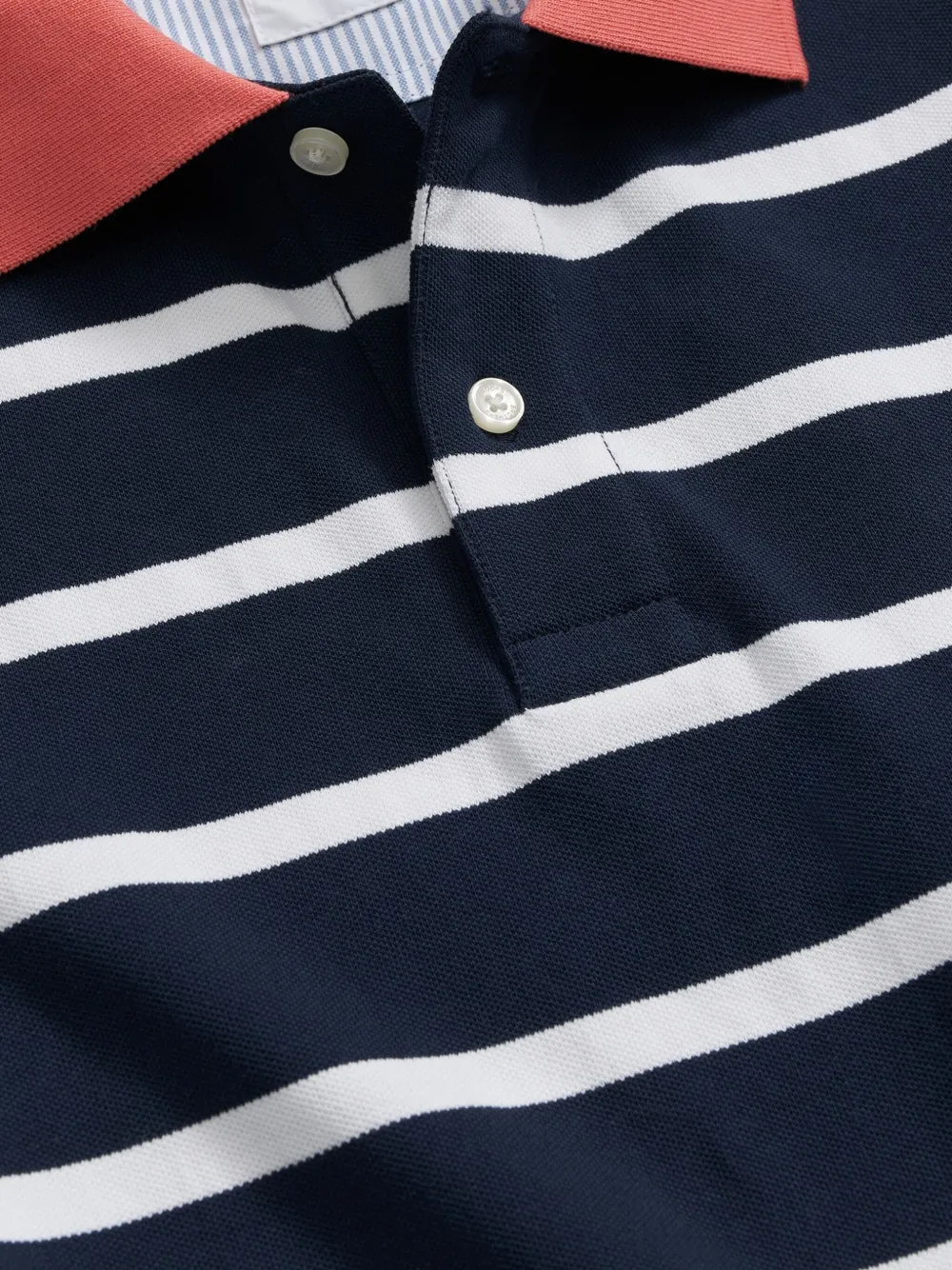  Brooks Brothers Striped-pattern Collar Polo Shirt - Blue 