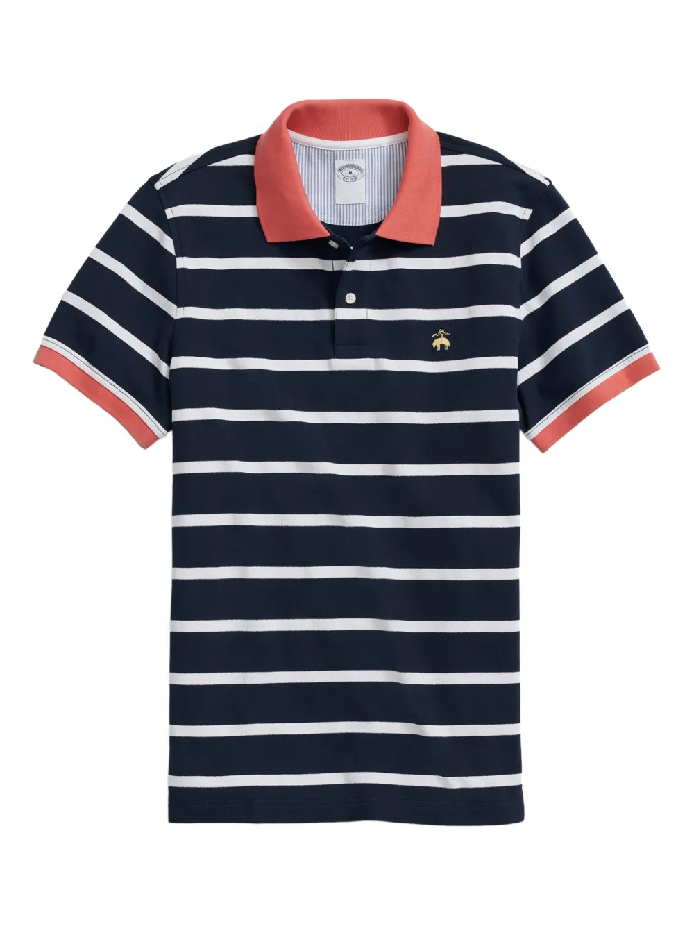 Brooks Brothers striped-pattern collar polo shirt - Blu
