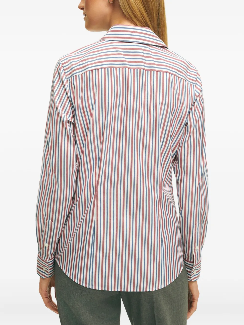 Brooks Brothers striped long-sleeve shirt Wit