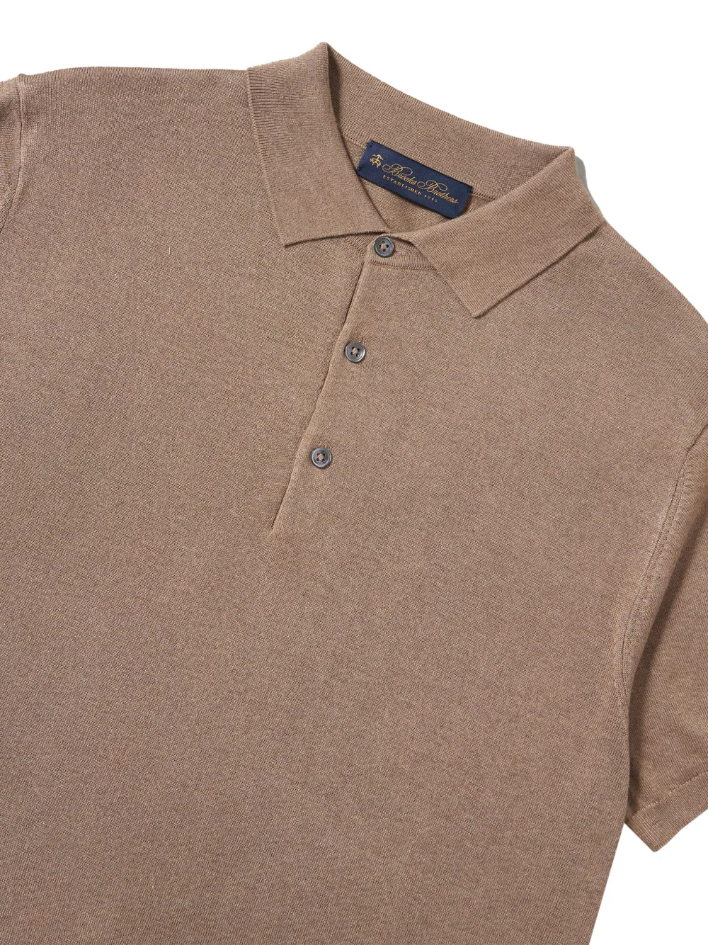 Brooks Brothers Gebreid poloshirt - Bruin