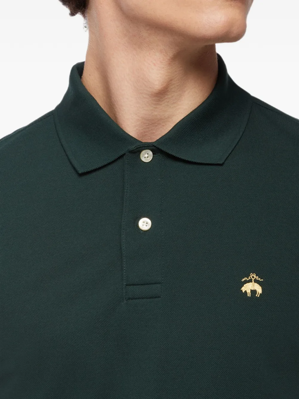 Brooks Brothers Poloshirt met borduurwerk Groen