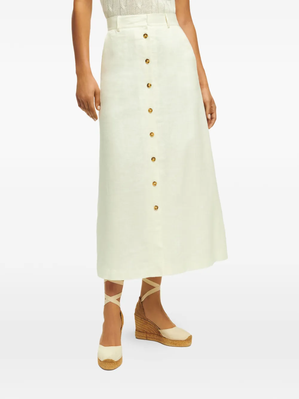 Brooks Brothers button midi skirt - Toni neutri