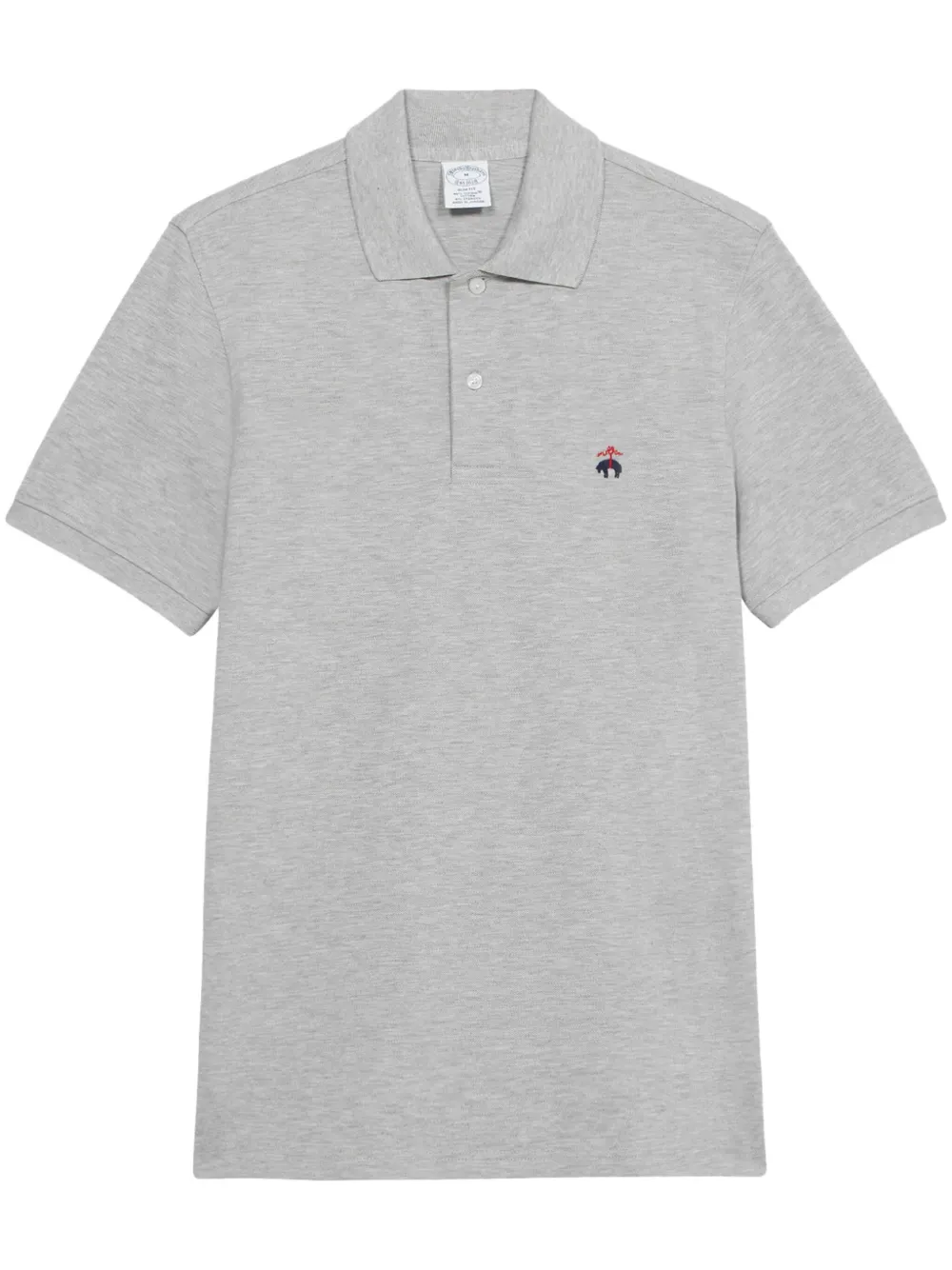 Brooks Brothers Polo con ricamo - Grigio