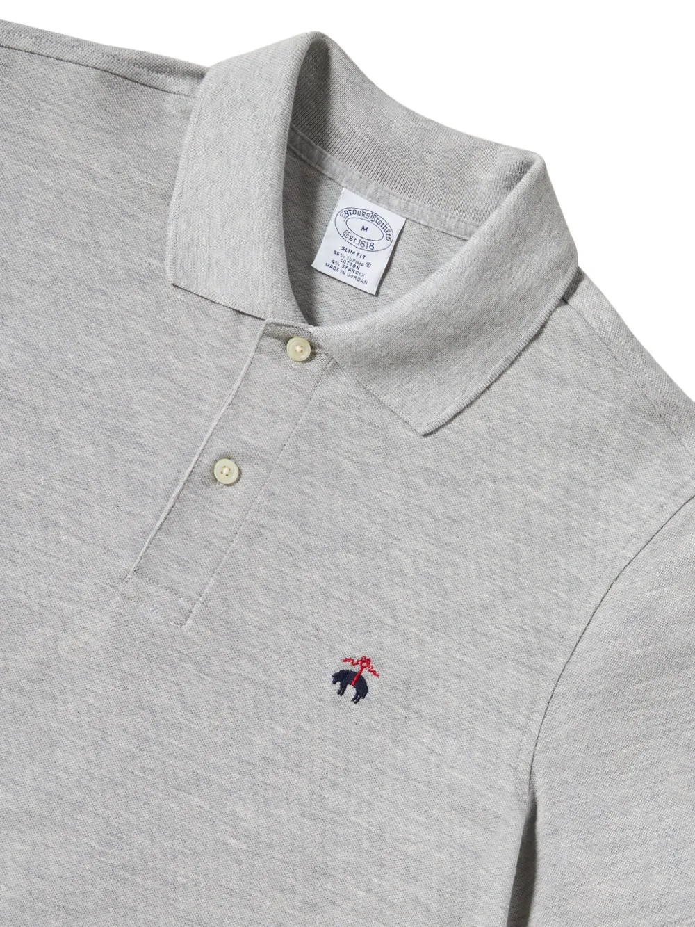 Brooks Brothers Poloshirt met borduurwerk - Grijs