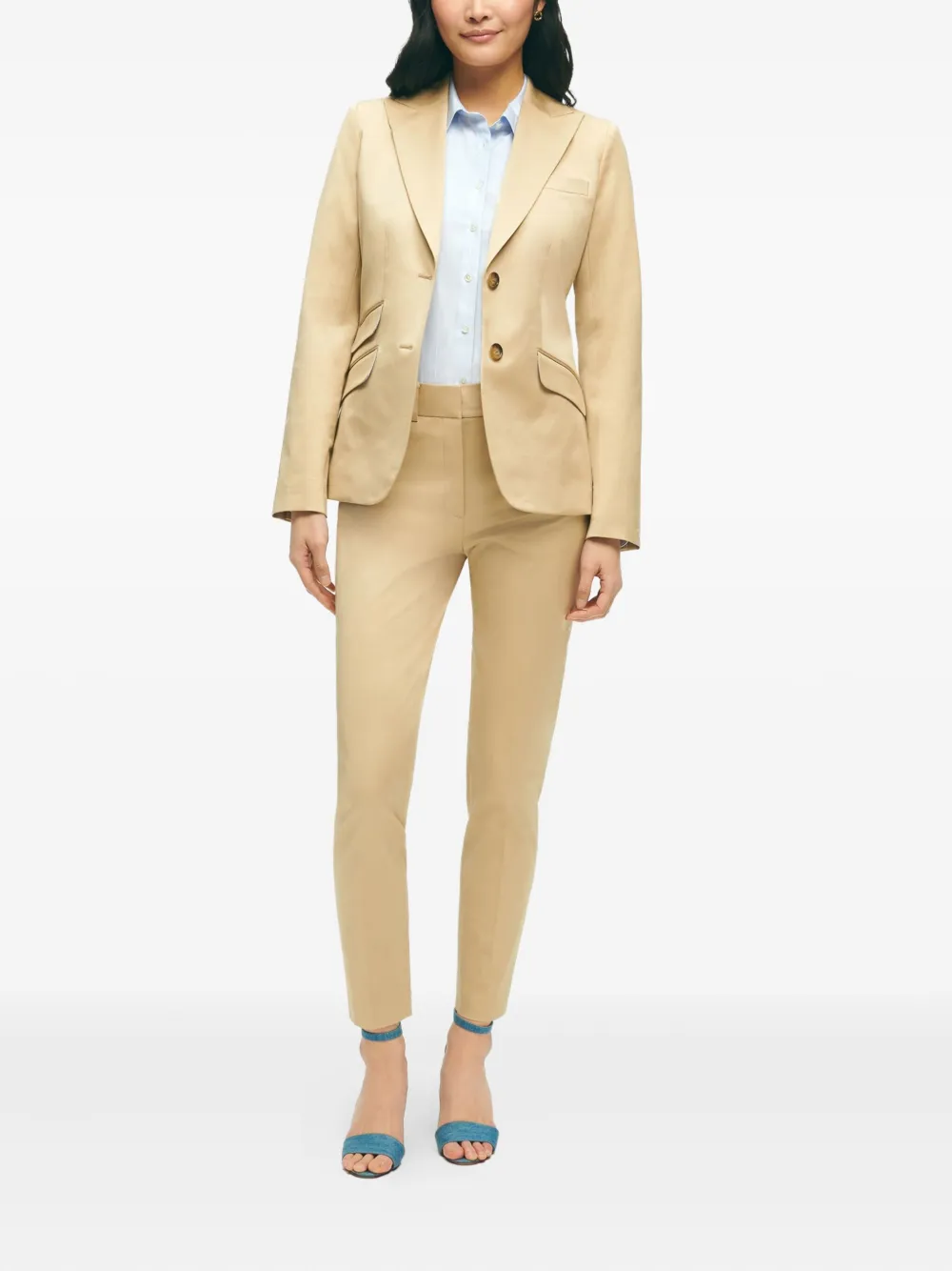Brooks Brothers Pantalon met klepzak - Beige