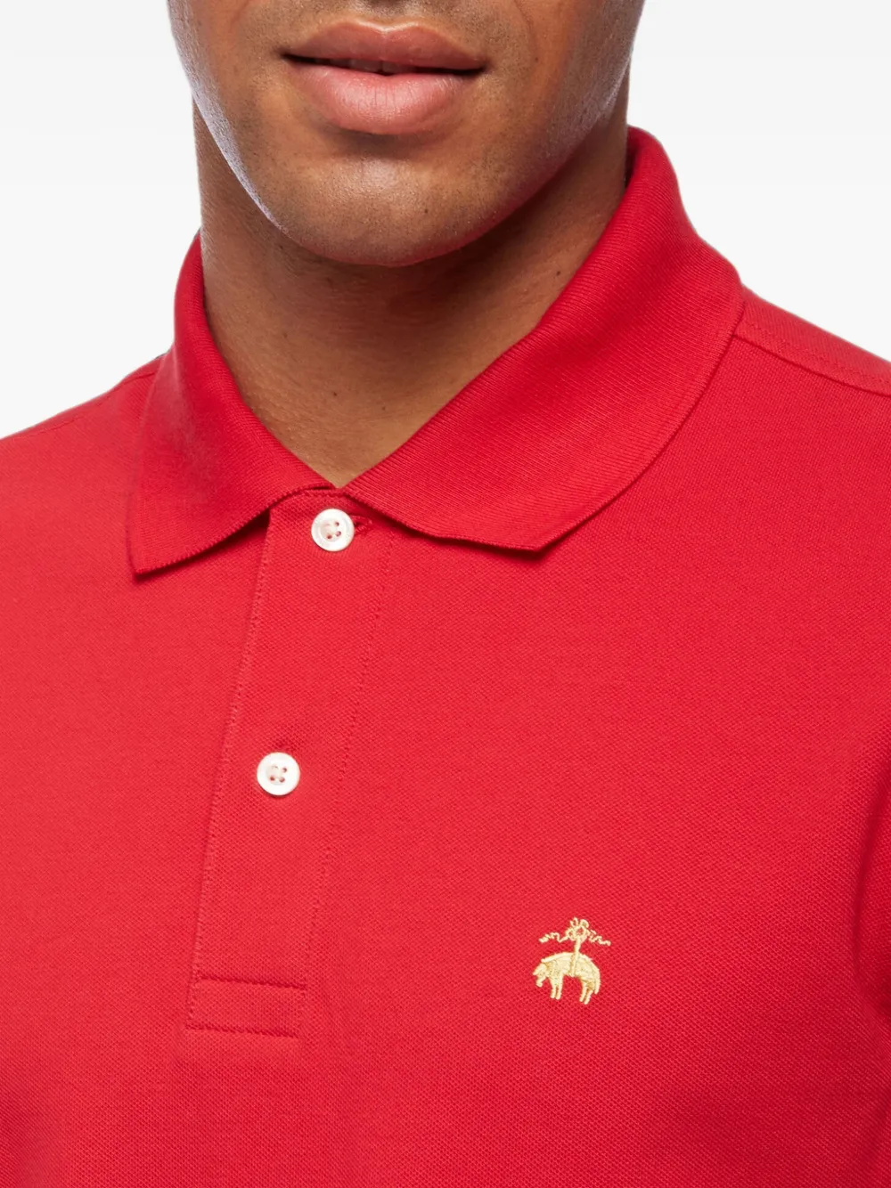 Brooks Brothers Poloshirt met geborduurd logo Rood