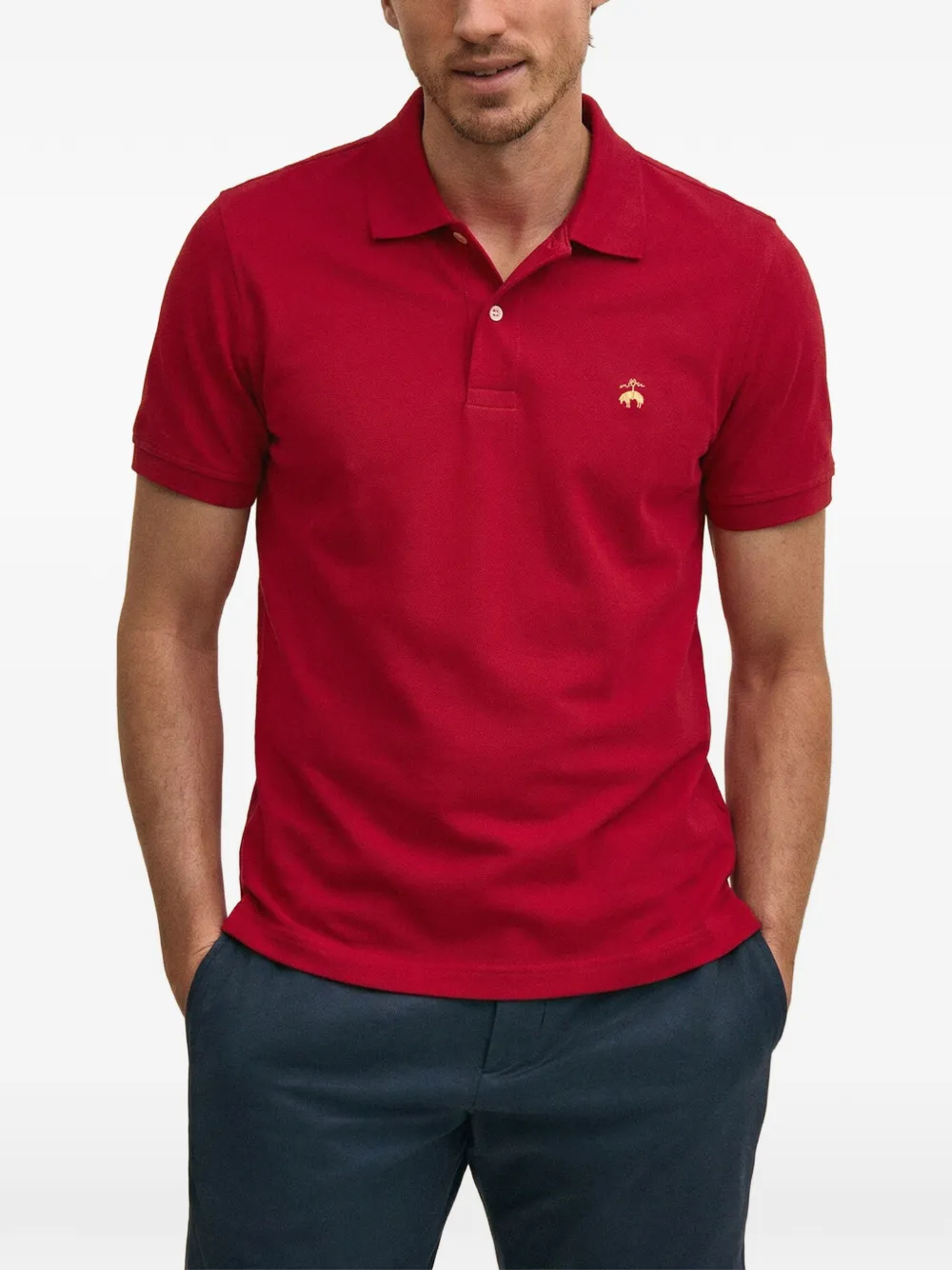 Brooks Brothers Poloshirt met geborduurd logo Rood