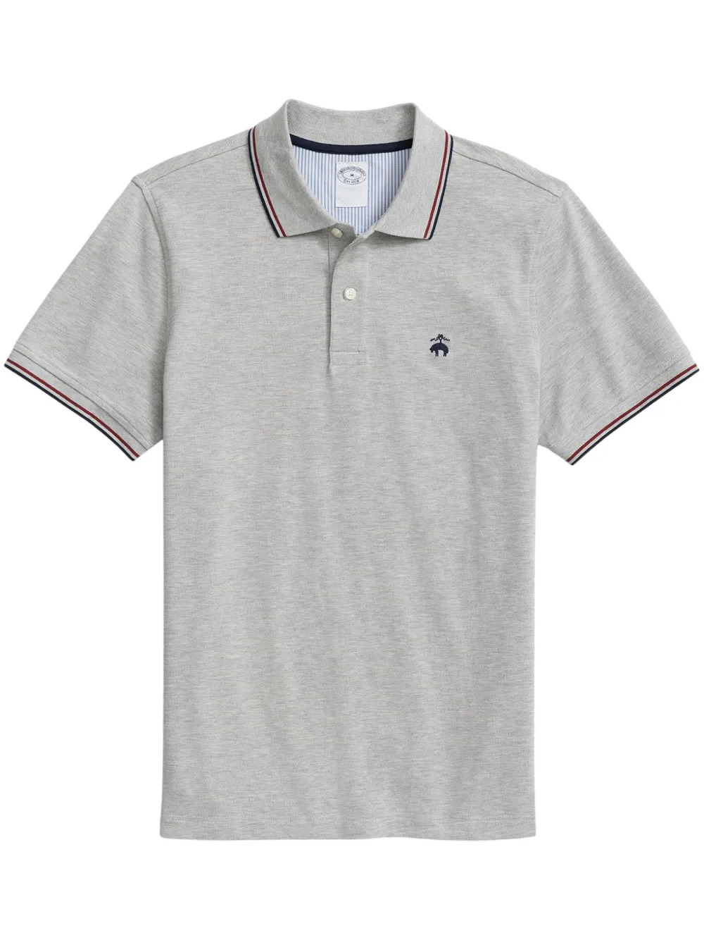 Brooks Brothers Polo con ricamo - Grigio