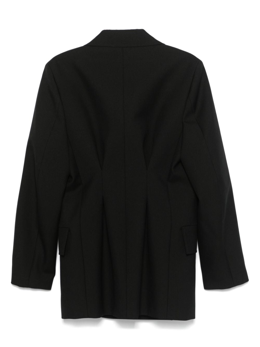 Jil Sander Geplooide blazer - Zwart