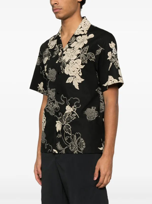Moncler floral-print Shirt | Black | FARFETCH