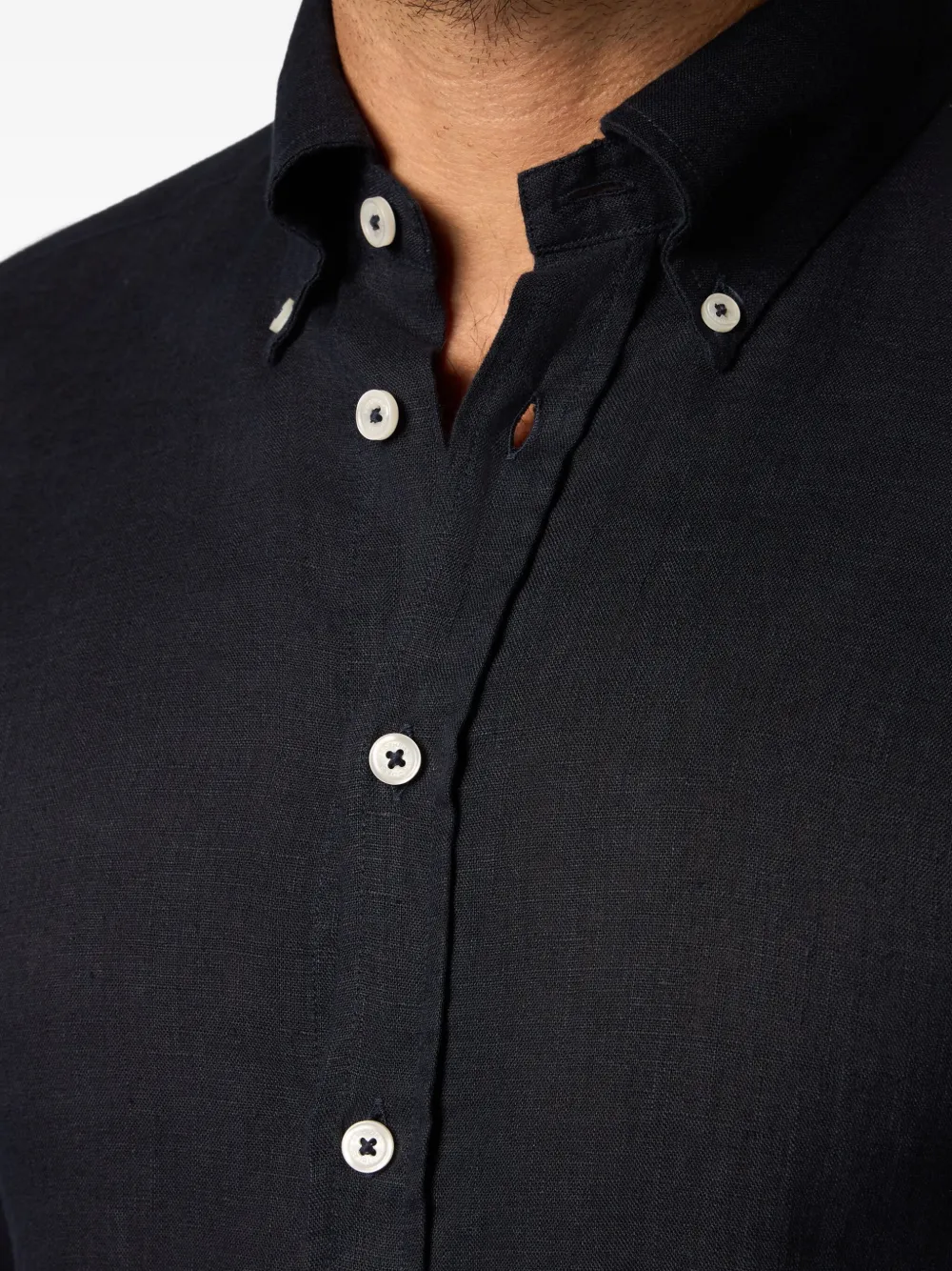 Brooks Brothers Linnen overhemd Zwart