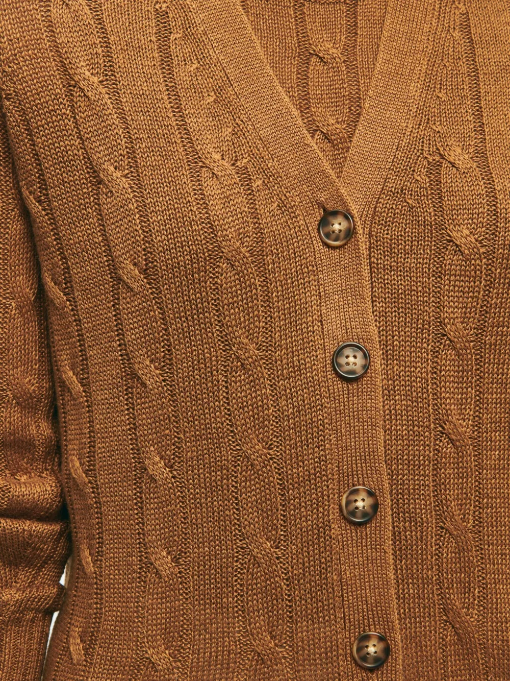Brooks Brothers Kabelgebreid vest Bruin
