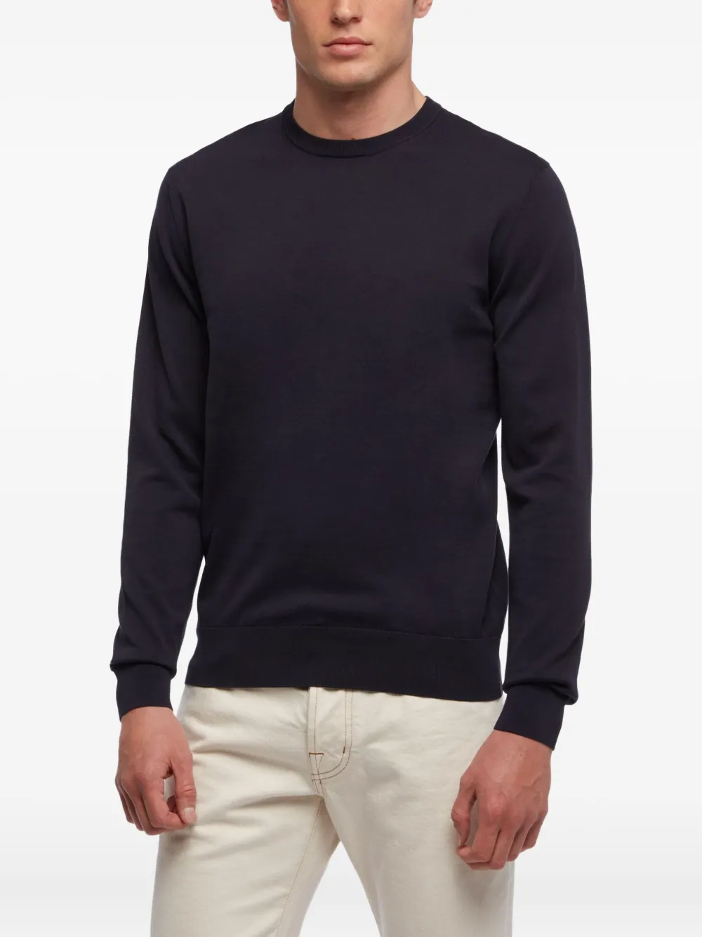 Brooks Brothers Trui met ronde hals van merinowol Blauw