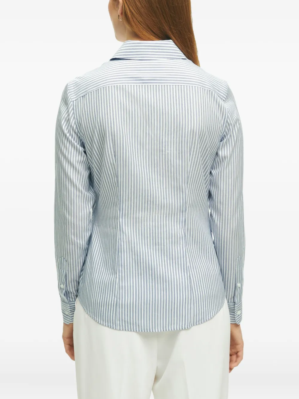 Brooks Brothers pinstripe long-sleeve shirt Blauw
