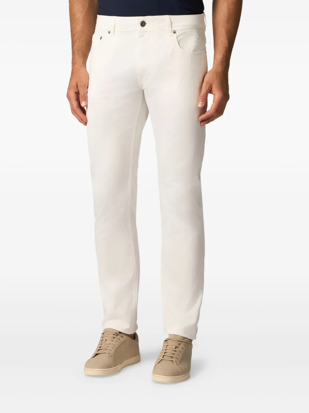 Brooks Brothers Slim-fit broek Wit