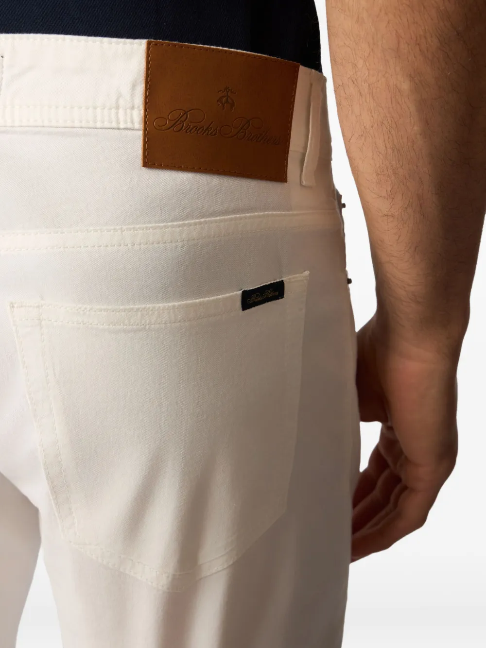 Brooks Brothers Slim-fit broek Wit