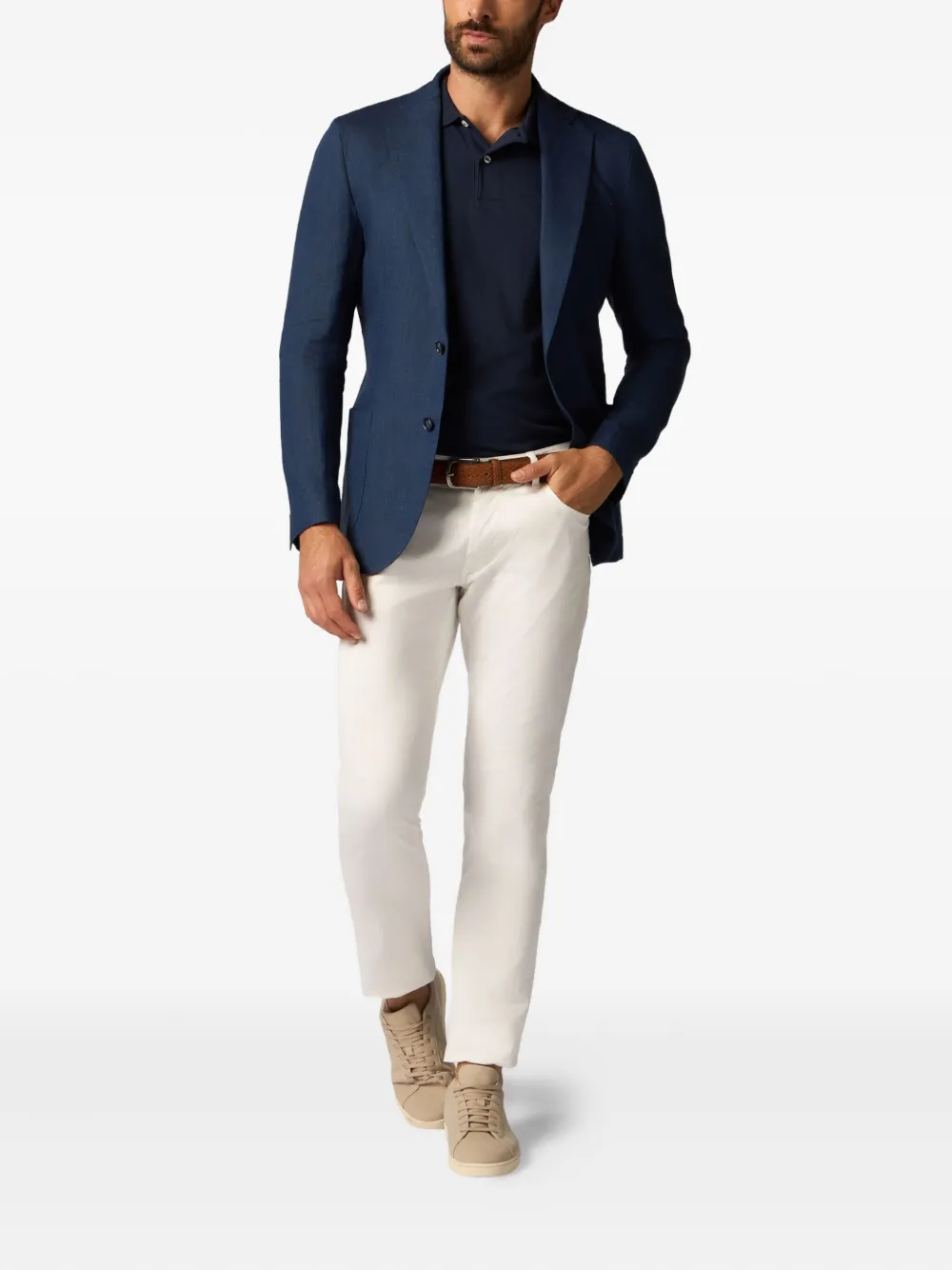 Brooks Brothers Slim-fit broek Wit