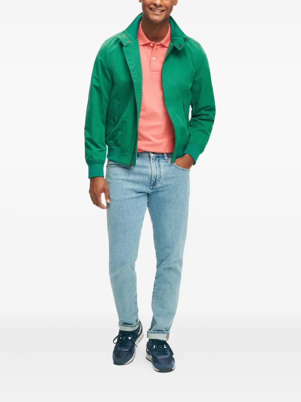 Brooks Brothers zip-front bomber jacket Groen