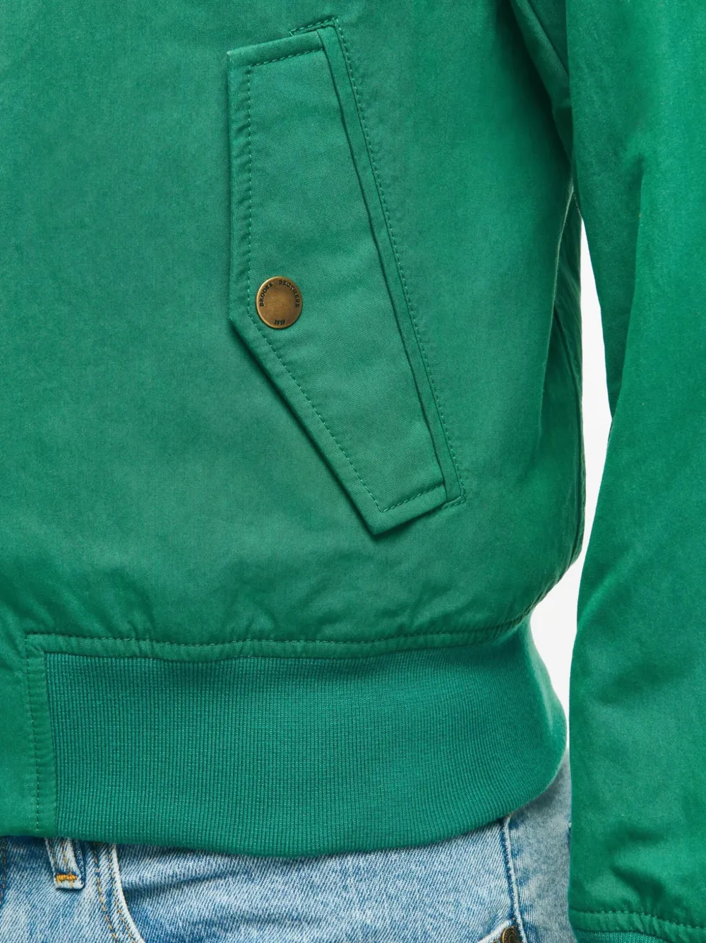 Brooks Brothers zip-front bomber jacket Groen