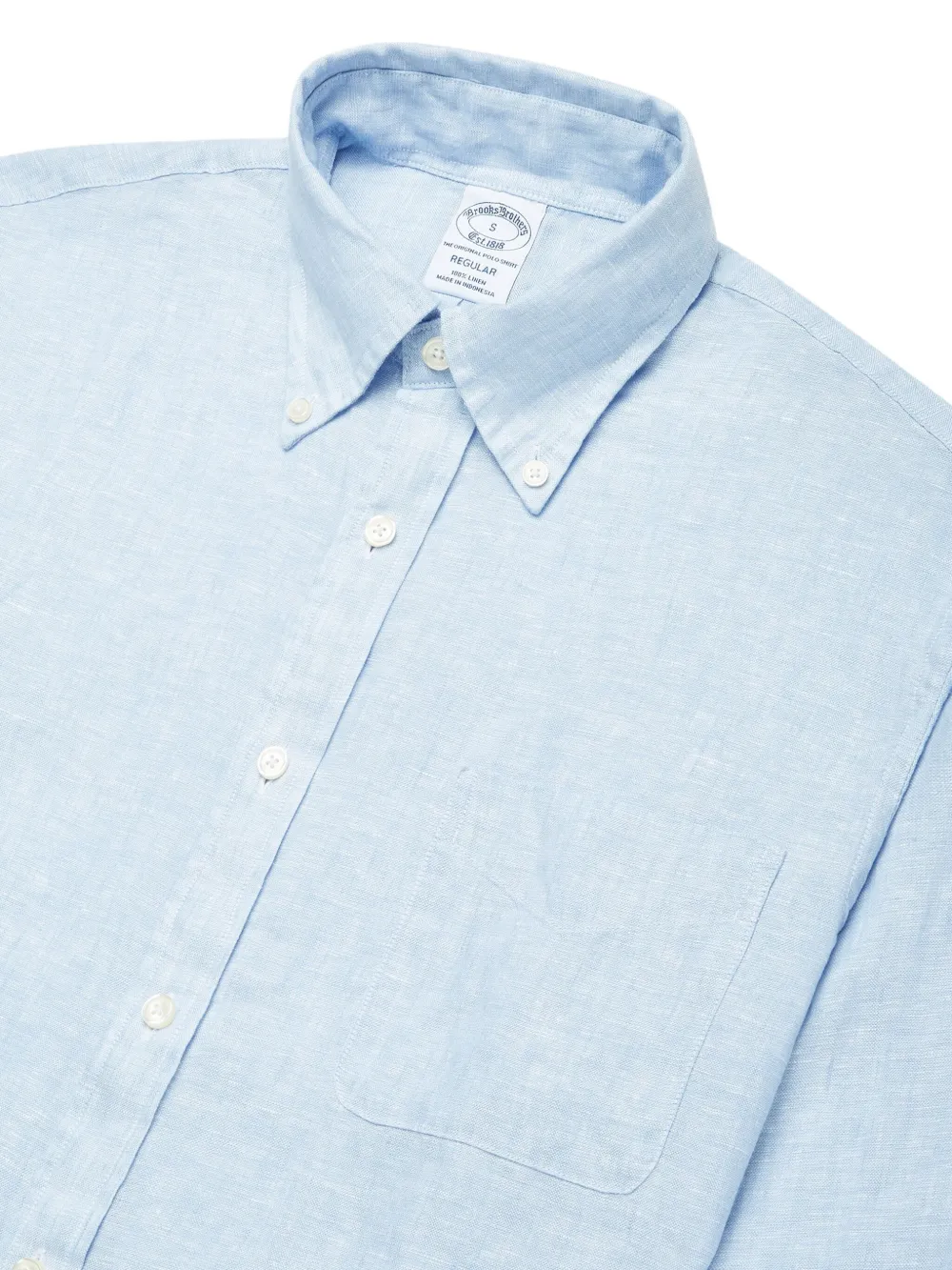 Brooks Brothers Linnen overhemd Blauw