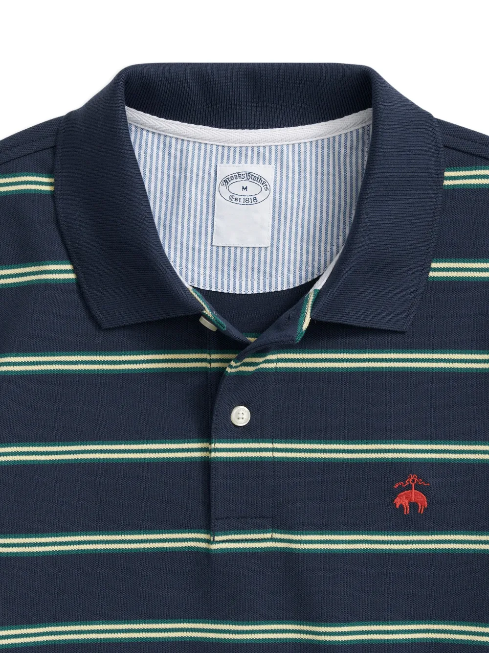 Brooks Brothers Poloshirt met geborduurd logo - Blauw