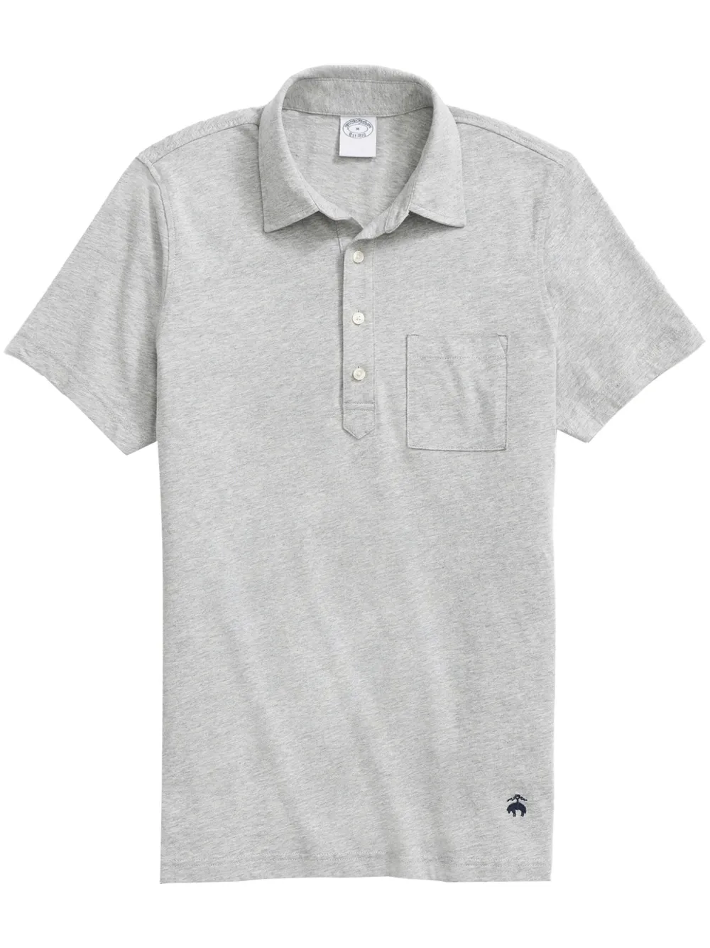 Brooks Brothers Polo con ricamo - Grigio