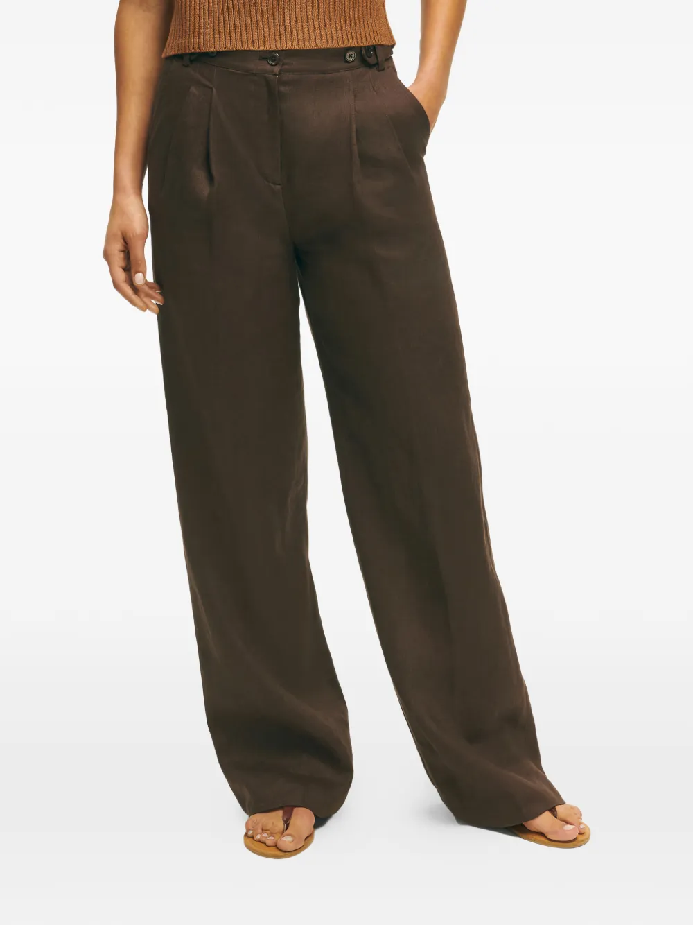 Brooks Brothers Plissierte Hose - Braun