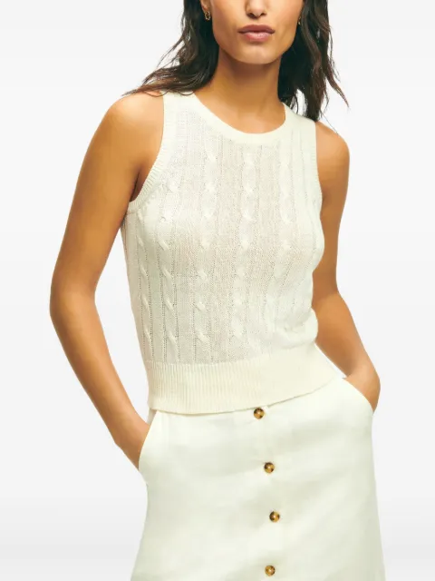 Brooks Brothers cable-knit sleeveless top
