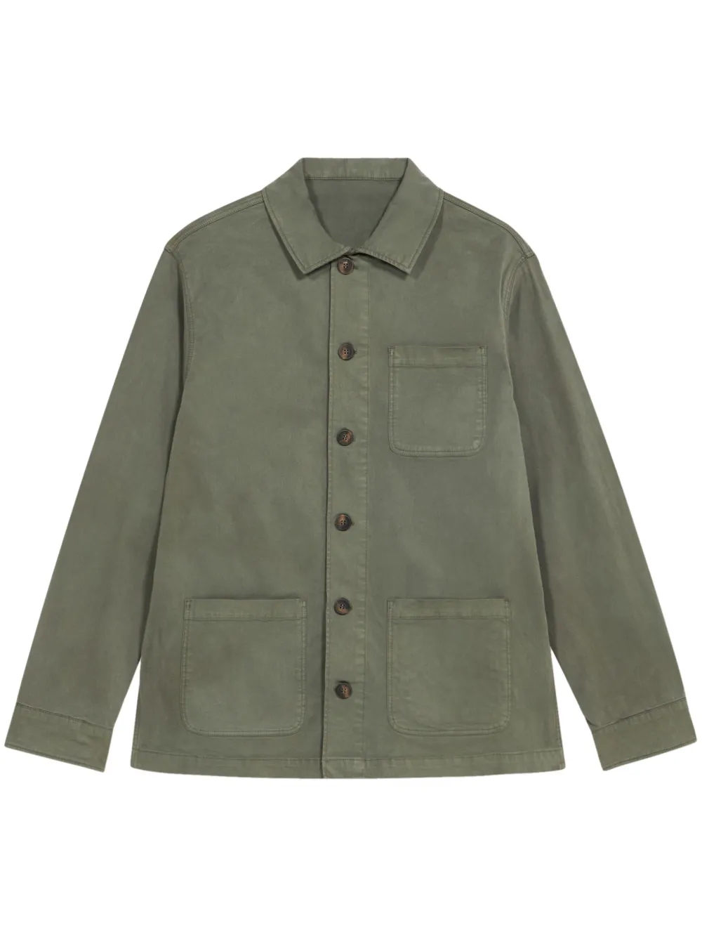 Brooks Brothers Shirtjack met knopen Groen