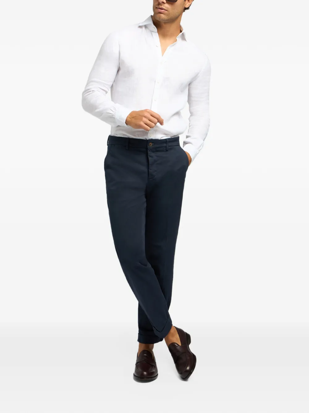 Brooks Brothers Linnen overhemd Wit