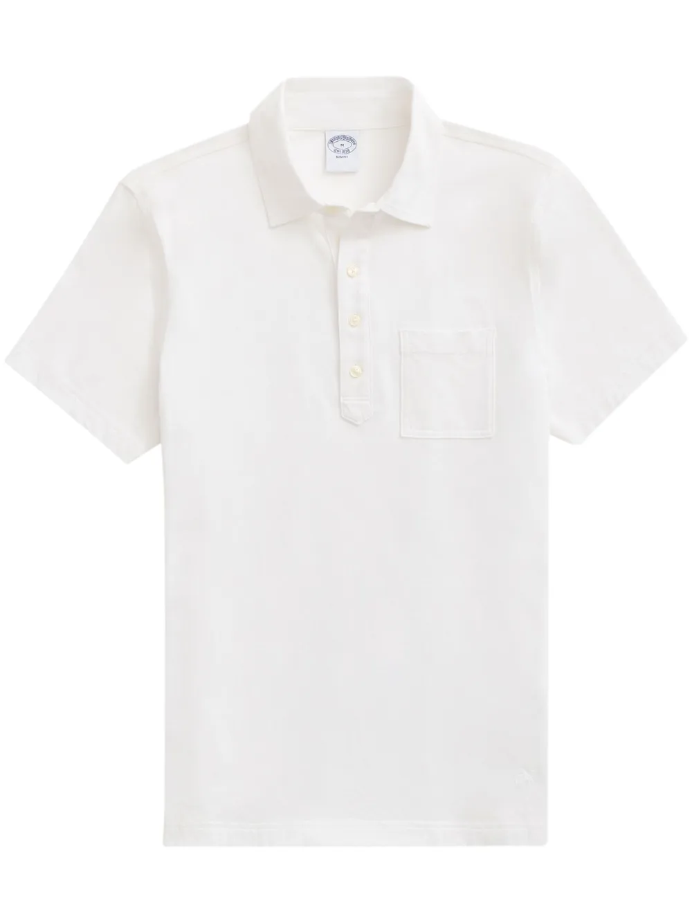 Brooks Brothers Polo con ricamo logo - Bianco