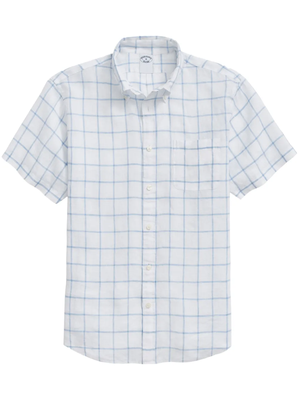 Brooks Brothers Hemd mit Gitter-Print - Weiß