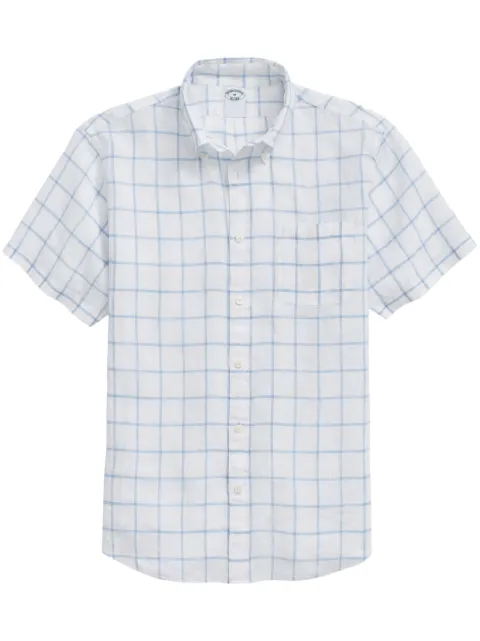 Brooks Brothers grid-print shirt