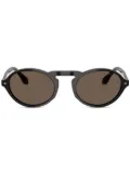 Giorgio Armani oval-frame sunglasses - Black