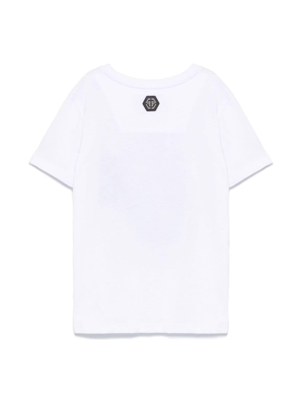 Philipp Plein Junior T-shirt met ronde hals - Wit