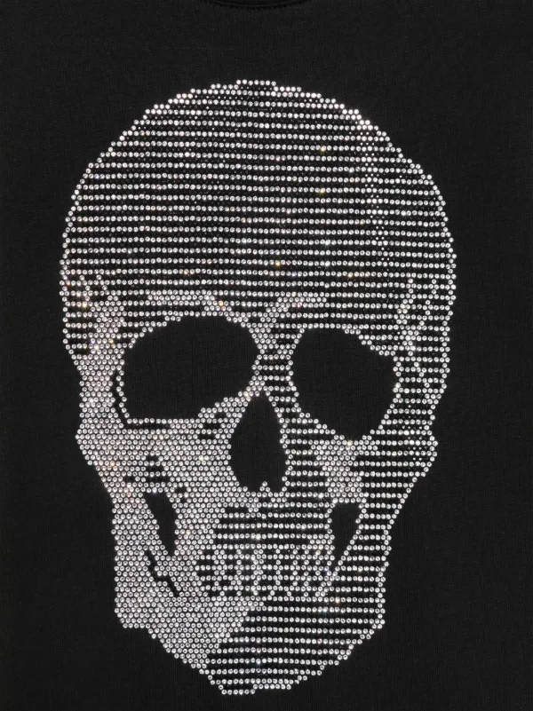 Philipp Plein Junior skull-motif crew-neck T-shirt | Black