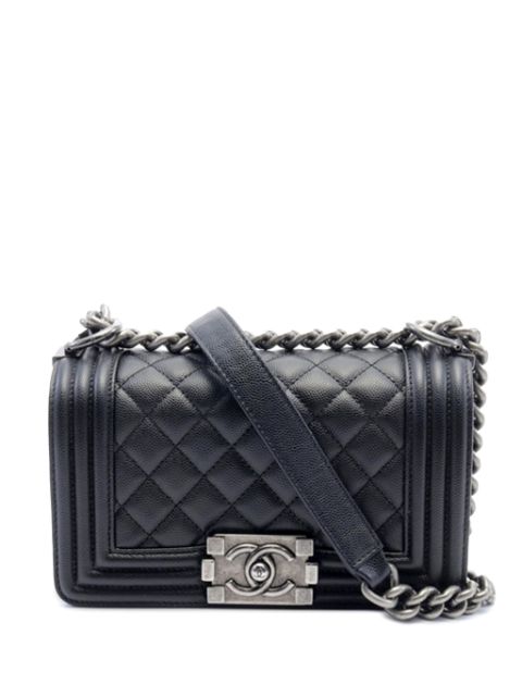 HOT SALE CHANEL 2018-2019 Small Caviar Boy Flap crossbody bag Women