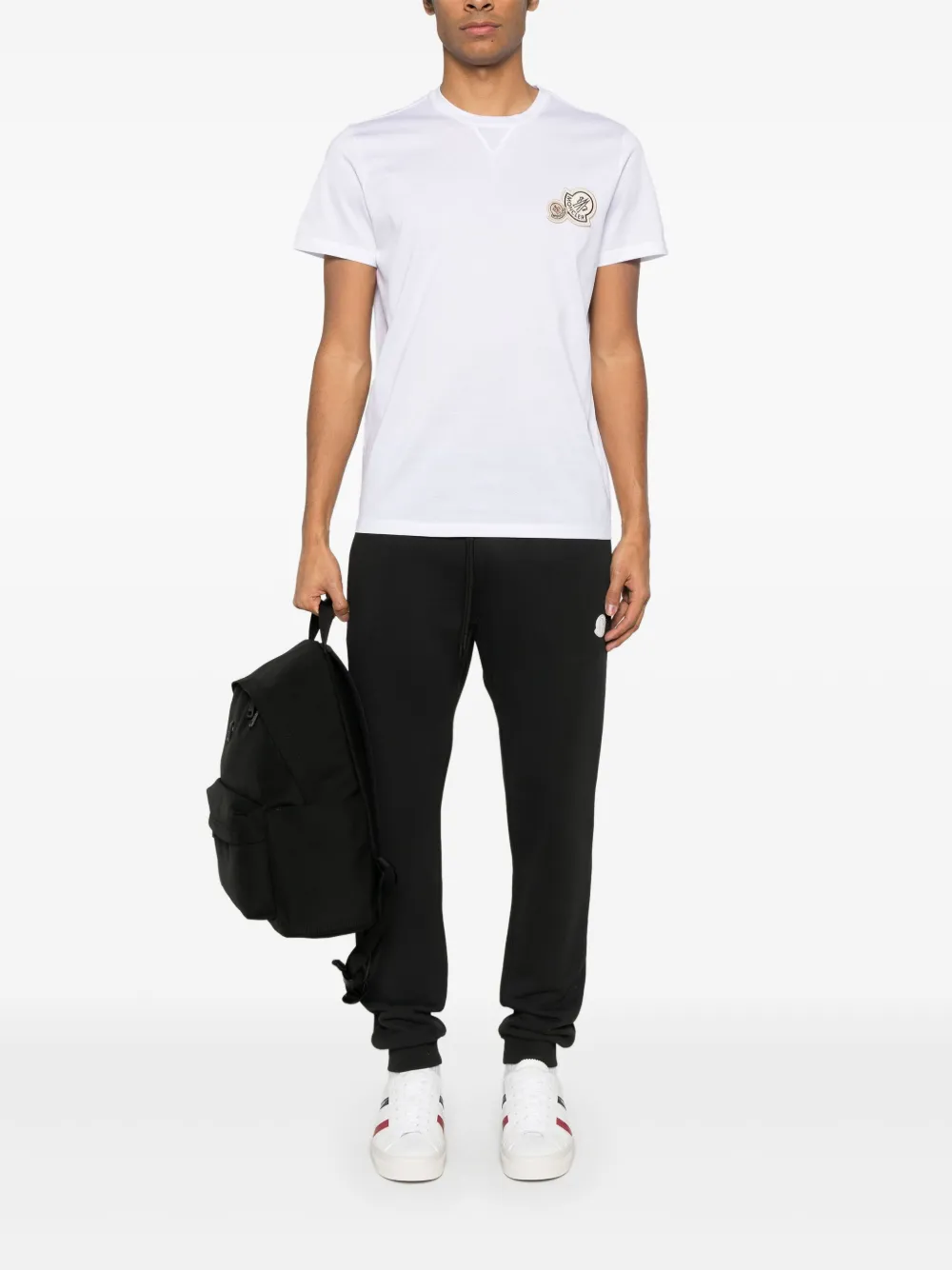 Moncler T-shirt met logopatch - Wit