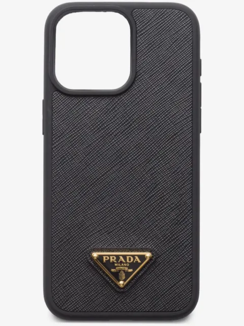 Prada triangle-logo iPhone 15 Pro Max case