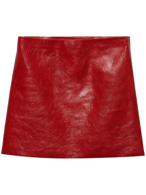 美品　PRADA  スカート　レッド PRADA プリーツスカート