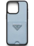Prada triangle-logo iPhone 15 Pro Max case - Blue