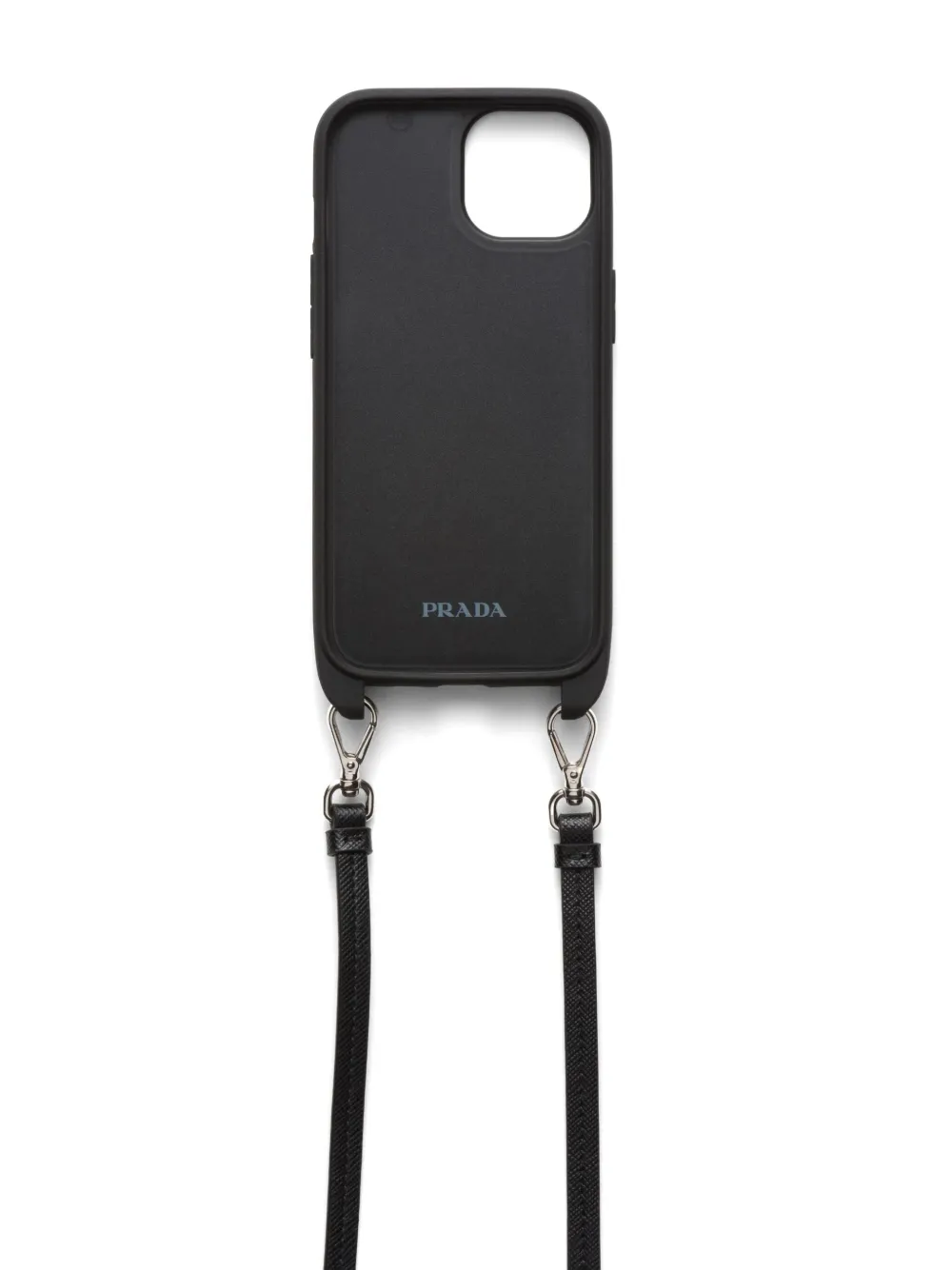 Prada トライアングルロゴ iPhone 15 ケース - ブラック Prada トライアングルロゴ iPhone 15 ケース - ブラック
